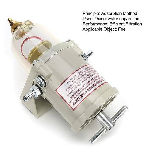 Separador de agua para Diesel del coche, ensamblaje del separador de agua del filtro de combustible para Diesel del motor con junta de tornillo 500FG