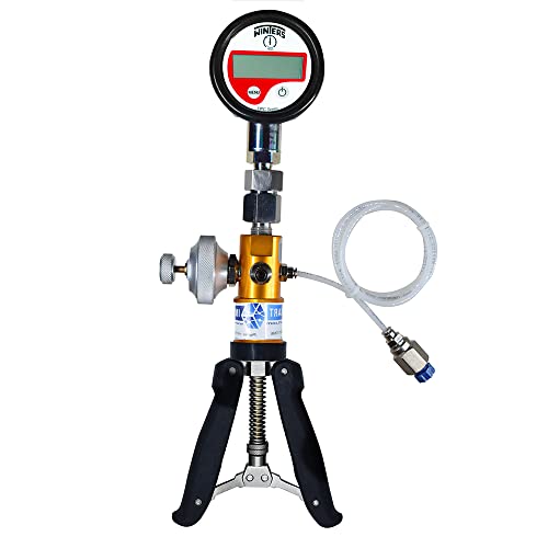 Ace Instruments Calibrador manual de la bomba de presión y vacío (solo bomba manual) para laboratorios de calibración, calibración de campo y calibración del transmisor de presión Modelo: AI-DP1-2200