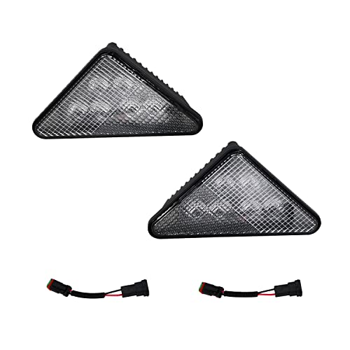 Cargadores deslizantes LED 7259523 7259524 triángulo izquierdo y derecho compatible con Bobcat 553 751 753 763 773 863 864 873 883 963 A220 A300 S100 S130
