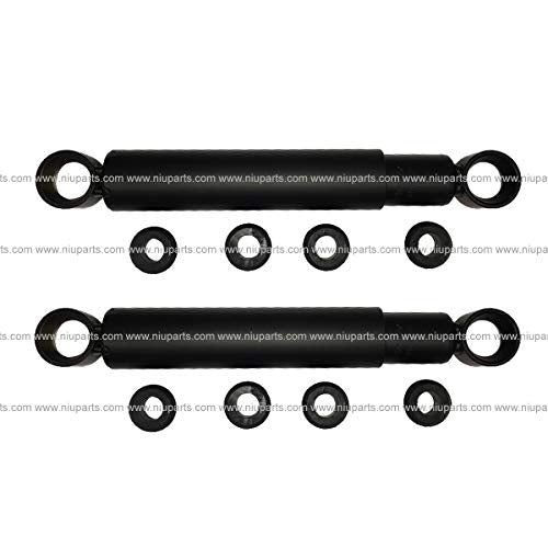 2 unidades de amortiguador de choque resistente con arbustos (compatible con: Kenworth, International, Mack, Volvo en el eje de dirección) (sustituye a 85001)