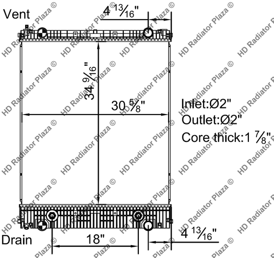 Radiator For Freightliner 07-12 Business Class M2 08-15 M2 106 ISB 6.7L ISC 8.3L