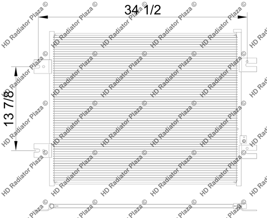 AC Condenser For 04-07 Peterbilt 379 30" x 23 3/4" Core Only F31-6064 New"