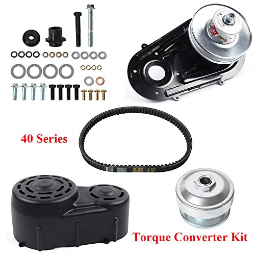 Convertidor de par de par de 1 pulgada de diámetro de 16 hp serie 40 kit de convertidor de par con un cigüeñal recto de 1 pulgada con chaveta de 1/4 pulgadas para motores Go Kart 9HP-16HP