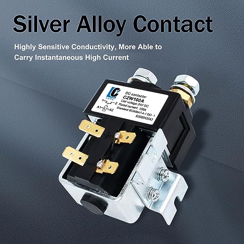 Contactor de CC para solar 12V 100Amp; CZW; No, voltaje de contacto ≤80V; Utilizado en vehículos eléctricos; Contactor del motor, maquinaria de construcción, carrito de golf; Coches de batería, energía solar, fotovoltaica.
