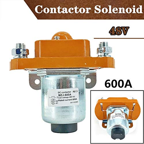 MZJ-600A Solenoide Contactor para carro de golf, 48 V 600 A, solenoide de contactor resistente para carro de golf de repuesto directo