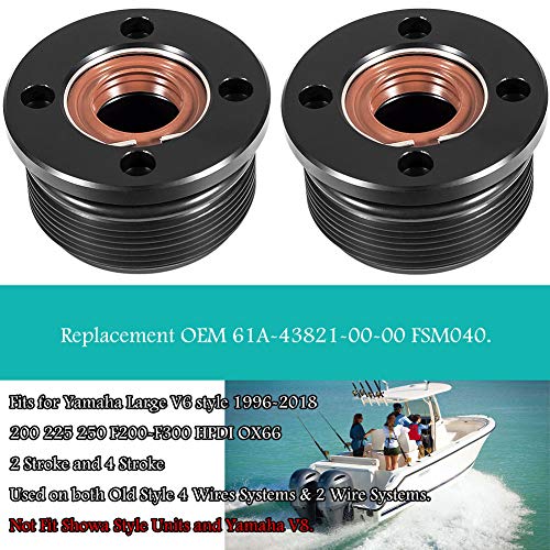 61A-43821-00-00 Cilindro de tapa con sellos para Yamaha 200-225-250-300 HP recortar FSM040 (2 piezas)