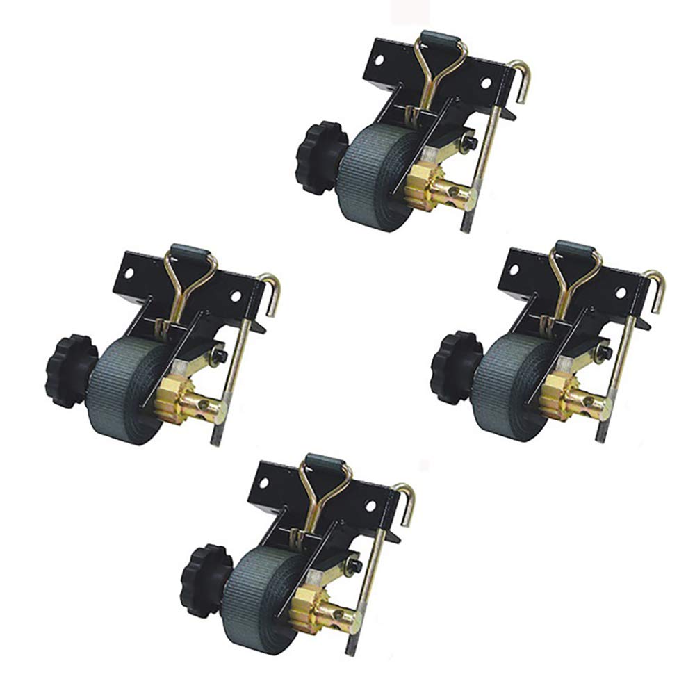 (4) Correas de amarre para estantes de escalera con tubo cuadrado de 1-1/2 pulgadas de ancho x 7 pies de largo