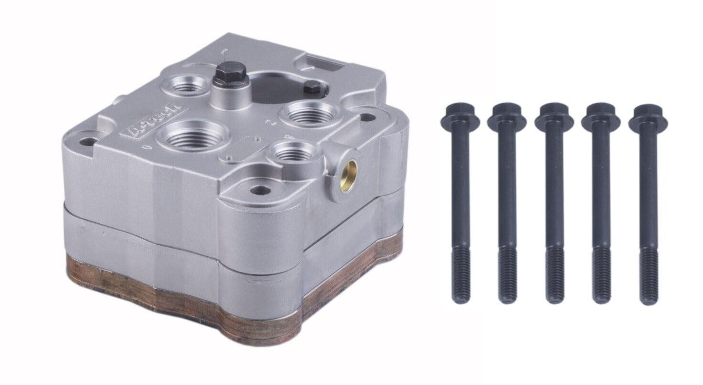 Air Brake Compressor Cylinder Head With Plate Kit Replacement for Detroit Diesel Navistar 23536774 5018652 5018654 3709920C92