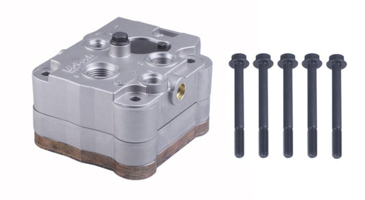 Air Brake Compressor Cylinder Head With Plate Kit Replacement for Detroit Diesel Navistar 23536774 5018652 5018654 3709920C92