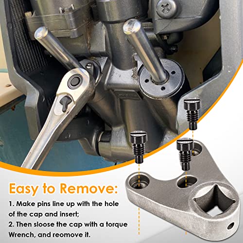 Juego de herramientas de llave de pasador de inclinación fuera de borda (MT0004 y MT0006 y MT0009) para Yamaha Suzuki Johnson Evinrude