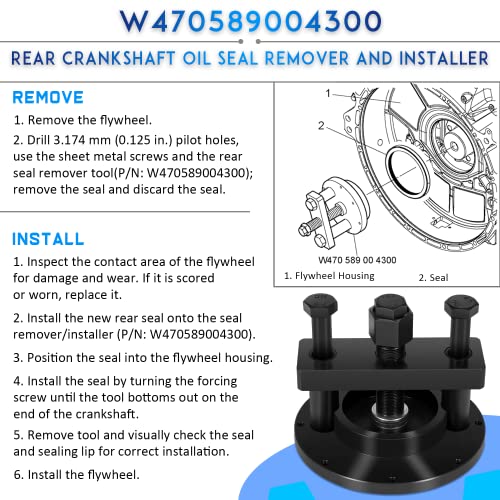 W470589004300 Removedor e instalador de retenes de aceite del cigüeñal trasero para Detroit Diesel DD13 DD15 DD16