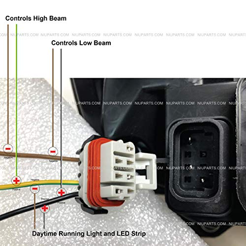Faro con LED y biseles lado del conductor y pasajero (Compatible con: Freightliner Columbia)