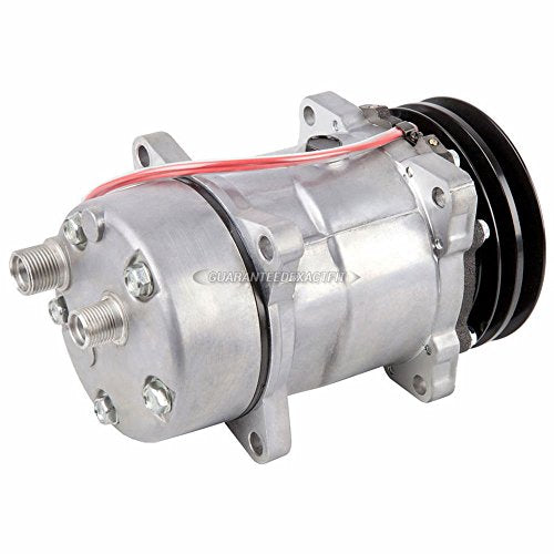 60-01523NA - Compresor de CA y embrague de 2 ranuras para Volkswagen VW Golf Jetta Scirocco Rabbit Cabrio sustituye a Sanden SD508 9288