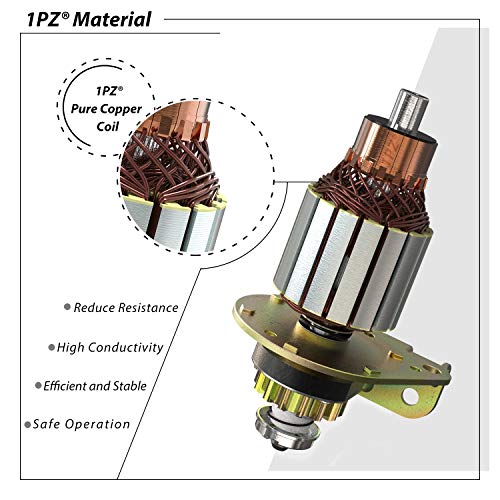 LG6-ST1 Briggs & Stratton starter Motor, Motor de arranque, color negro Reemplazo de Briggs & Stratton Cub Cadet 14,5 16 16,5 17 17,5 18 18,5 HP New Holland Toro Engranaje de acero de 14 dientes 593934 693551 LG693551 BS693551 SE501848