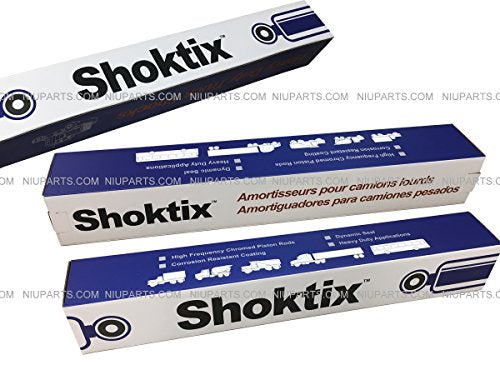 2 unidades de amortiguador de choque resistente con arbustos (compatible con: Kenworth, International, Mack, Volvo en el eje de dirección) (sustituye a 85001)