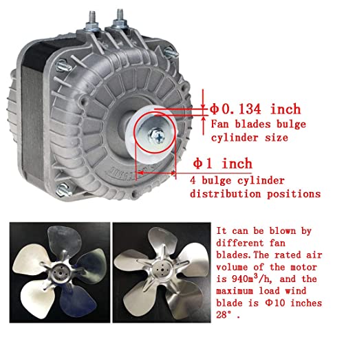 Motor de poste sombreado de 120 V, 60 Hz, 1.01 A, 18 W, motor de ventilador de CA para pequeños equipos de ventilación, evaporador de radiador de equipo de refrigeración (YZF18-25)