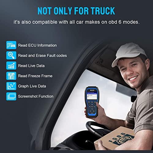 FCAR F506 Escáner de camión resistente HD Diésel Herramientas de sistemas completos con motor/ABS/VCS/EBS/SRS/ Suspensión 2022