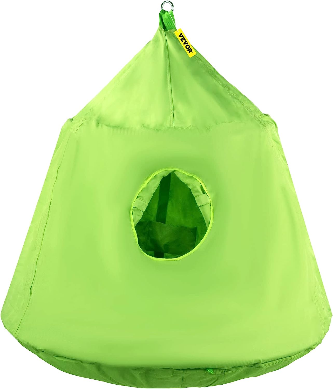 VEVOR Tienda de campaña colgante para árbol, capacidad máxima de 440 libras, tienda de campaña para árbol con cojín inflable de luz LED arco iris, hamaca de techo para niños y adultos, interior y exterior, verde
