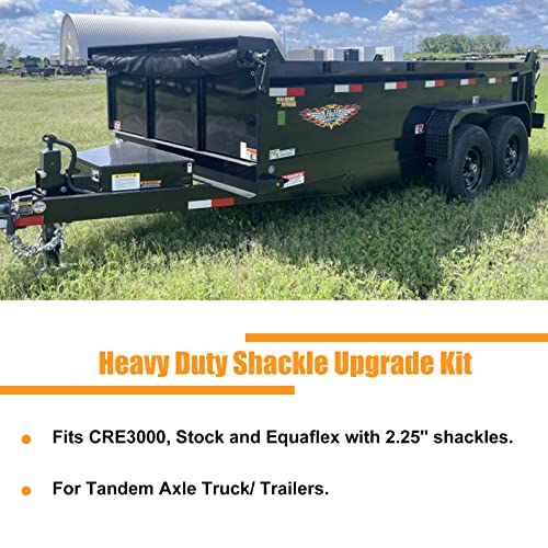Kit de actualización de grilletes de alta resistencia compatible con CRE3000 Stock y Equaflex de 2.25 pulgadas, kit de suspensión de ejes tándem para camiones/remolques de repuesto UO12-016
