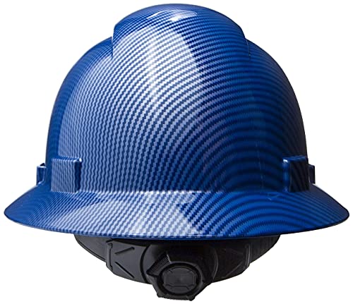 Casco de seguridad OSHA con visera completa ventilada con sistema de trinquete de 6 puntos, cumple con ANSI Z89.1, equipo de protección personal diseño de fibra de carbono