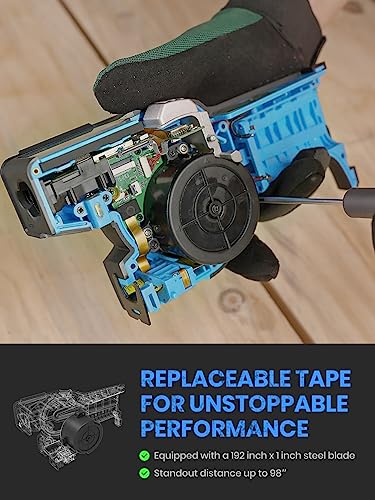 Cinta métrica digital 3 en 1, herramienta de medición láser ACEGMET de 330 pies y cinta de acero de 16 pies con pantalla digital, línea láser extendida y medición incremental, cinta reemplazable | Batería intercambiable | Sincronización de aplicaciones