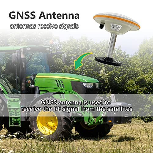 SMAJAYU Sistema de orientación GPS para tractor JY100 para agricultura de precisión, incluye antena GNSS y tablet a prueba de agua de 10 pulgadas para cualquier marca de tractores agrícolas, como John-Deere, CAT, CASE, CLAAS, JCB, DEUTZ.
