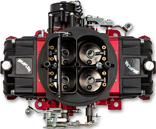 CARBURADOR DE CALLE BRAWLER DE CARBURADOR DE NUEVA TECNOLOGÍA DE COMBUSTIBLE RÁPIDO, CON FINADO NEGRO ROJO, SECONDARIOS MECÁNICOS, 750 CFM, MODELO 4150, Compatible con gasolina