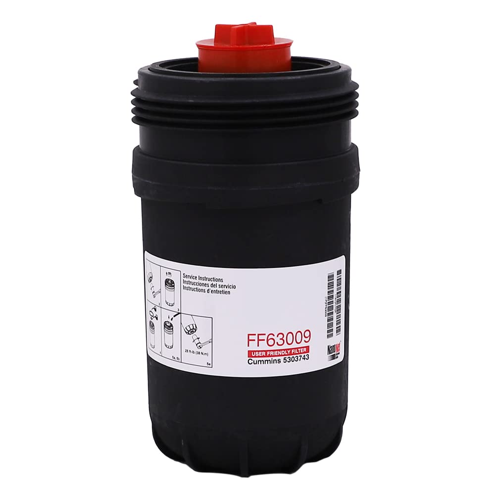 FF63009 - Filtro de combustible para motores diésel Cummins serie B y L reemplaza a Fleetguard FF63009 | Sustituye a 5303743 FF63008 FH22168
