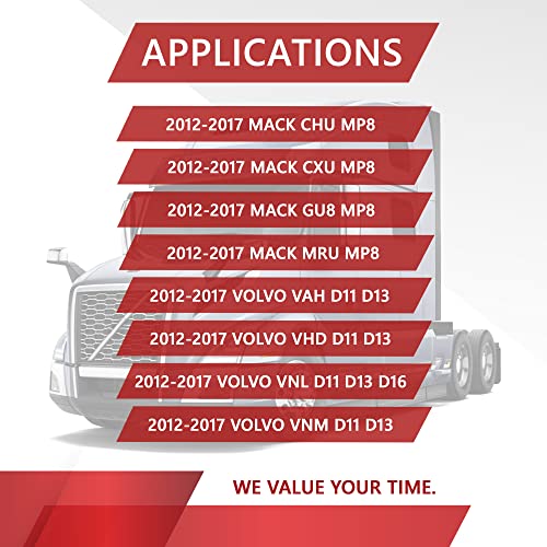 AHI - Módulo de dosificación de hidrocarburo para postratamiento con dosificador de combustible 7º kit de inyector sustituye a camiones Volvo & Mack D11 D13 D16 MP7 MP8 | 23185531, 21534115 y 21407621, 22009269