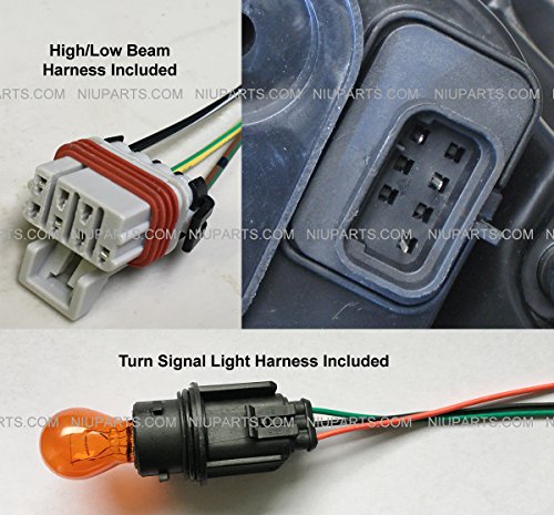 Faro con LED y biseles lado del conductor y pasajero (Compatible con: Freightliner Columbia)
