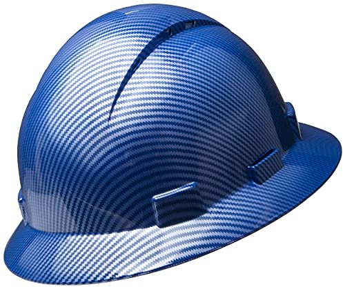 Casco de seguridad OSHA con visera completa ventilada con sistema de trinquete de 6 puntos, cumple con ANSI Z89.1, equipo de protección personal diseño de fibra de carbono