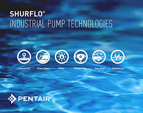Pentair SHURflo 8000-543-236 Bomba de diafragma de demanda automática, 1.8 GPM con válvulas Viton, diafragma Santopreno, interruptor de demanda de 50 PSI, puerto hembra NPT de 12 V, 3/8 pulgadas