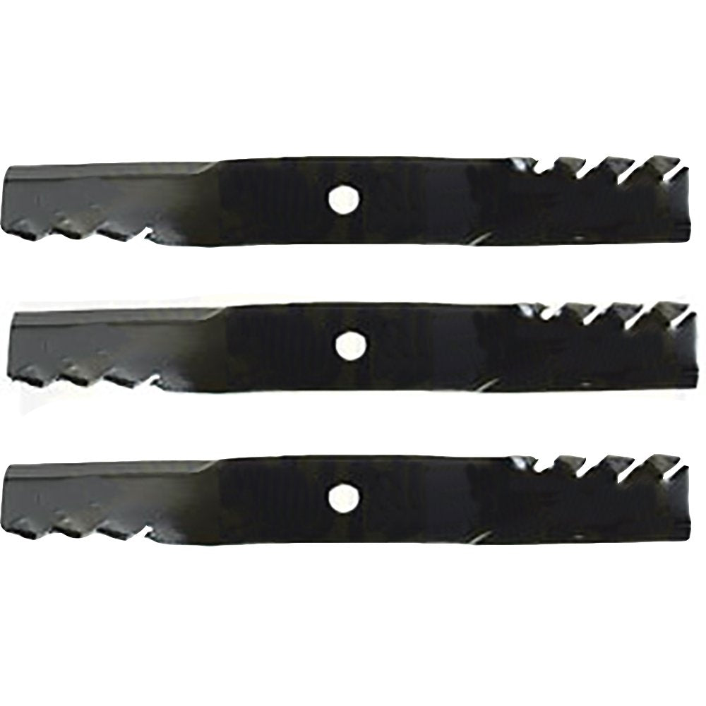 (3) Cuchillas dentadas para cortacésped John Deere ZTrak Z525E Z535M Z540M Z375R reemplaza M143520.