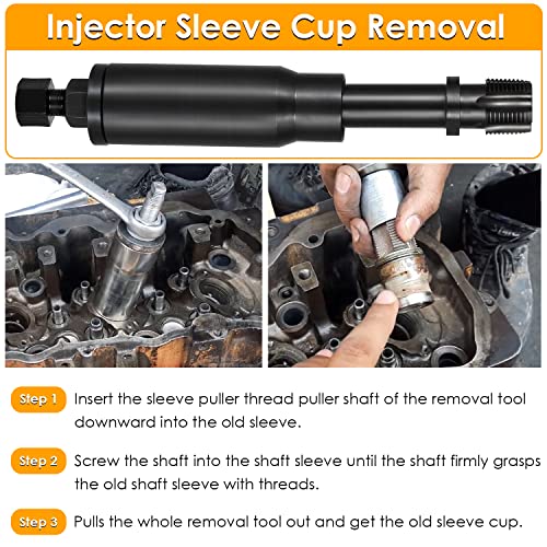 Herramienta de extracción e instalación para inyector con kit de piezas para Cat 3126/3126B Caterpillar C7 C9 con inyectores estilo HUEI