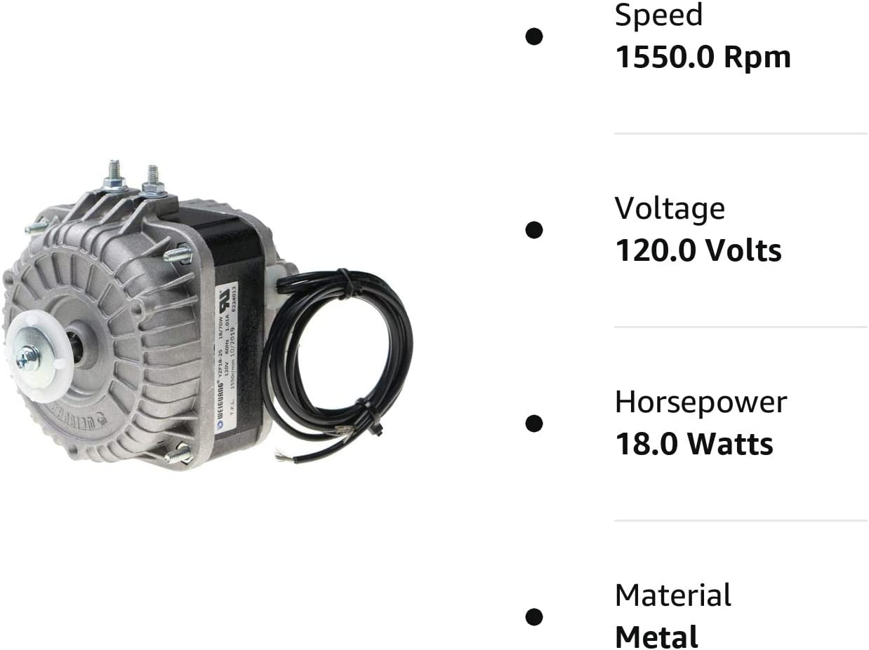 Motor de poste sombreado de 120 V, 60 Hz, 1.01 A, 18 W, motor de ventilador de CA para pequeños equipos de ventilación, evaporador de radiador de equipo de refrigeración (YZF18-25)