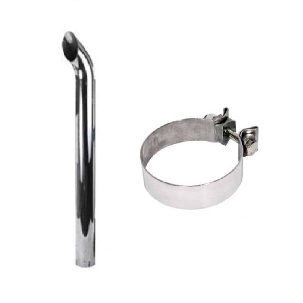 ZNL89375C - Escape curvado cromado de 3 3/4 pulgadas con abrazadera de 4 pulgadas 1026 1066 1466 1566 +