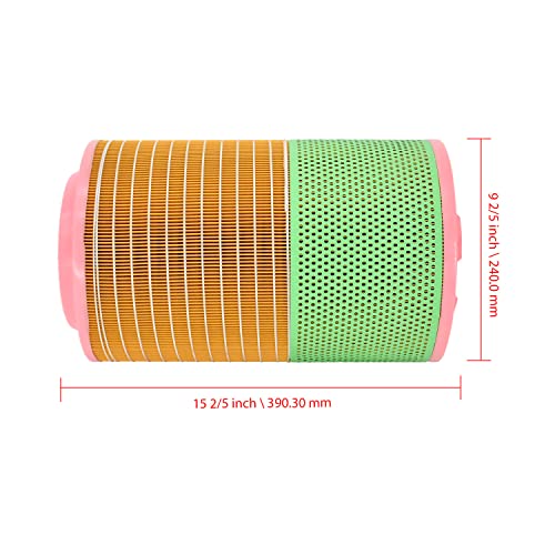 Elemento de filtro de aire 1613950300 1613-9503-00 compatible con Atlas Copco GA37 GA30 GA55 GA75 GA90 CPD-60 CPE-125 CPE-150 CPVS-125 S-16 IRN10000H CC NV6100 CC 0 piezas de repuesto para compresores de aire