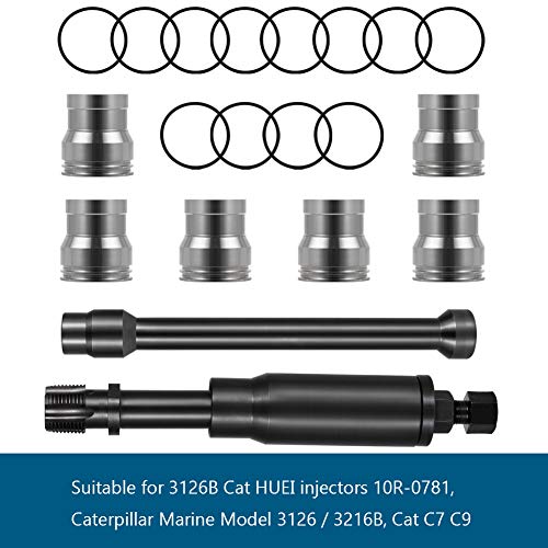 Herramienta de instalación de extracción de tazas de inyector C7 con kit de piezas para Caterpillar Cat 3126B C7 C9 con inyectores estilo HUEI