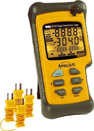 UEi Test Instruments DT304 Quad Input IP67 Termómetro digital de registro