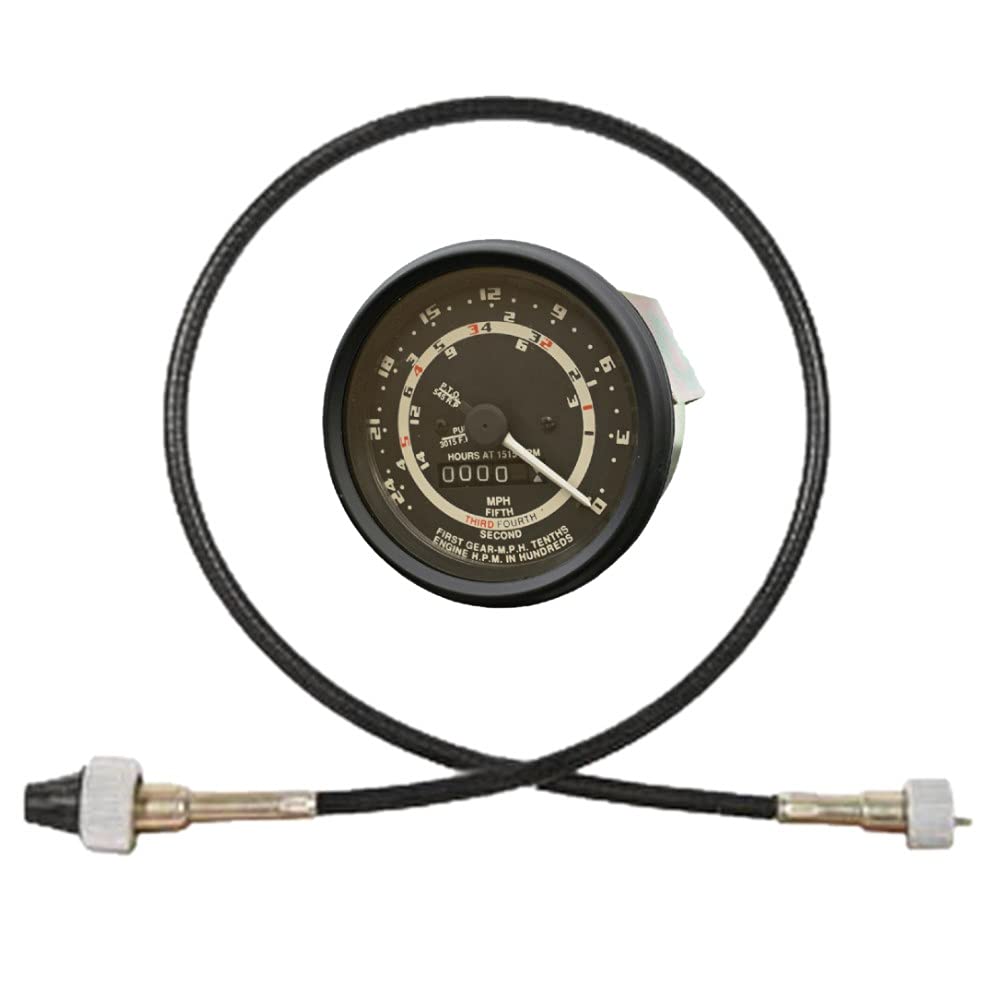 Compatible con Ford NAA, Jubilee, 900, 901, 2000, 4000 tacómetro con cable de 5 velocidades