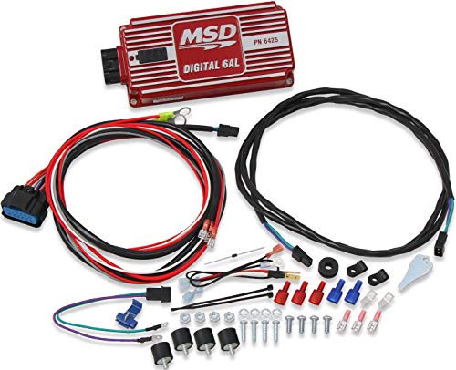 Nueva caja de control de encendido digital MSD con limitador Rev, rojo, 520-540V, rango de 11,000 RPM, 8 pulgadas de largo x 4 pulgadas de ancho x 1.825 pulgadas de alto, compatible con cilindros de 4-6-8