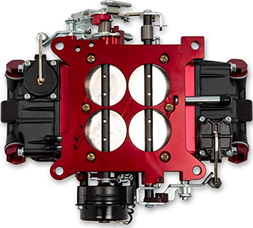 CARBURADOR DE CALLE BRAWLER DE CARBURADOR DE NUEVA TECNOLOGÍA DE COMBUSTIBLE RÁPIDO, CON FINADO NEGRO ROJO, SECONDARIOS MECÁNICOS, 750 CFM, MODELO 4150, Compatible con gasolina