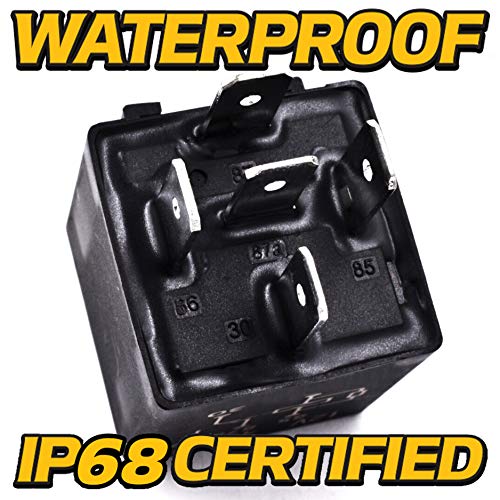 (2 unidades) relé impermeable con interruptor HD con actualización LED, sustituye a John Deere RE68327 310E 410D 500 710D 335 435C 437D 660D 2755 9120 9230 9330 9410 9430 9460 9510 9530 9560 9630 Grasa dieléctrica incluida