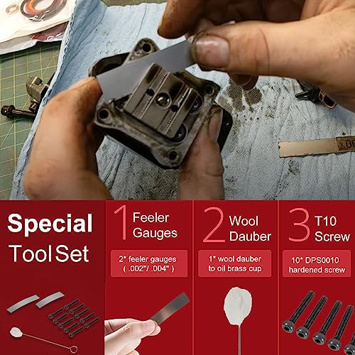 Kit de reconstrucción de inyector Powerstroke de 7,3 L 1833564C92 inyector Tune Up Shim Kit con junta tórica abrazadera de vice y herramientas especiales y resortes para inyectores Powerstroke HEUI de 7,3 L