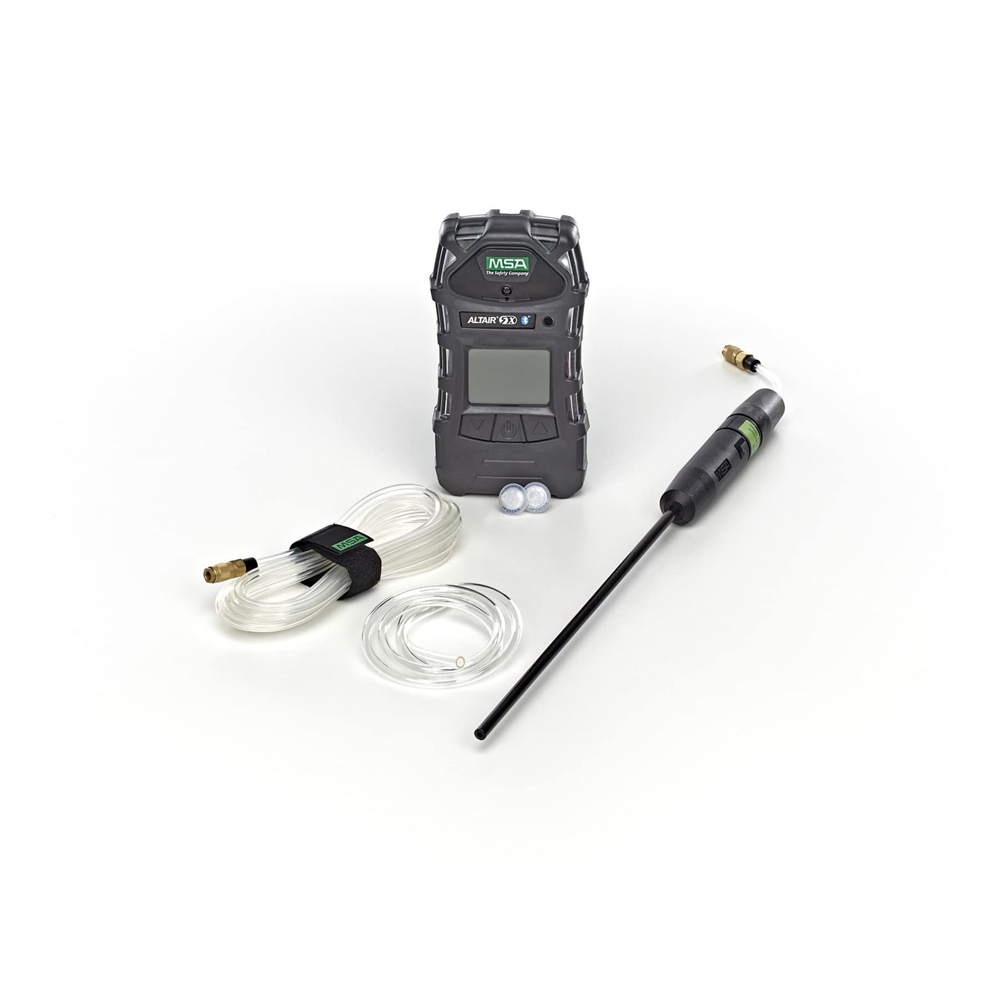 MSA 10116926 ALTAIR 5X - Detector multigas (LEL, O2, CO, H2S), línea de 10 pies, sonda de 1 pie, dispositivo de carbón con pantalla monocromática, monitor de gas portátil, UL/CSA, incluye instrumento/línea/sonda