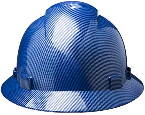 Casco de seguridad OSHA con visera completa ventilada con sistema de trinquete de 6 puntos, cumple con ANSI Z89.1, equipo de protección personal diseño de fibra de carbono