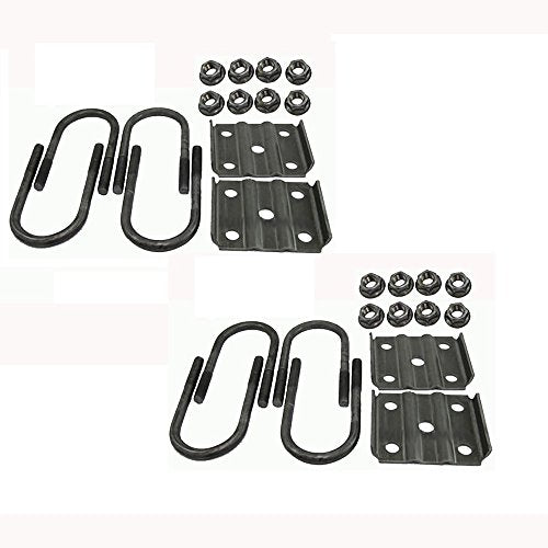 (2) Kits de pernos en forma de U de eje de remolque de 3,500 lb para eje redondo de 2-3/8 pulgadas x 1.75 pulgadas de ancho