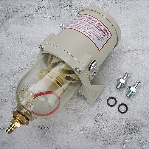 Separador de agua para Diesel del coche, ensamblaje del separador de agua del filtro de combustible para Diesel del motor con junta de tornillo 500FG