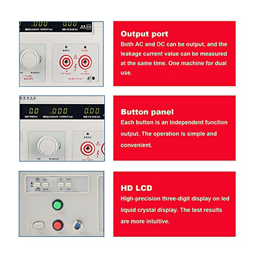 INTSUPERMAI RK2672AM - Probador de alta potencia, voltaje de entrada de 110 V 5 KV, probador de voltaje, herramienta de prueba de equipos de alimentación con pantalla digital, probador de resistencia de aislamiento eléctrico AC/DC de 100 VA