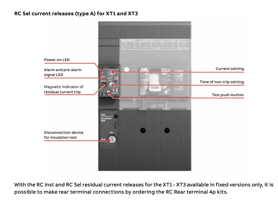 1SDA068059R1 | XT3N 250 TMD 250-2500 3P F F | ABB MCCB TMAX XT3N 250A ICU=36KA@415VAC Terminales frontales fijos 3P, liberación termomagnética T.
